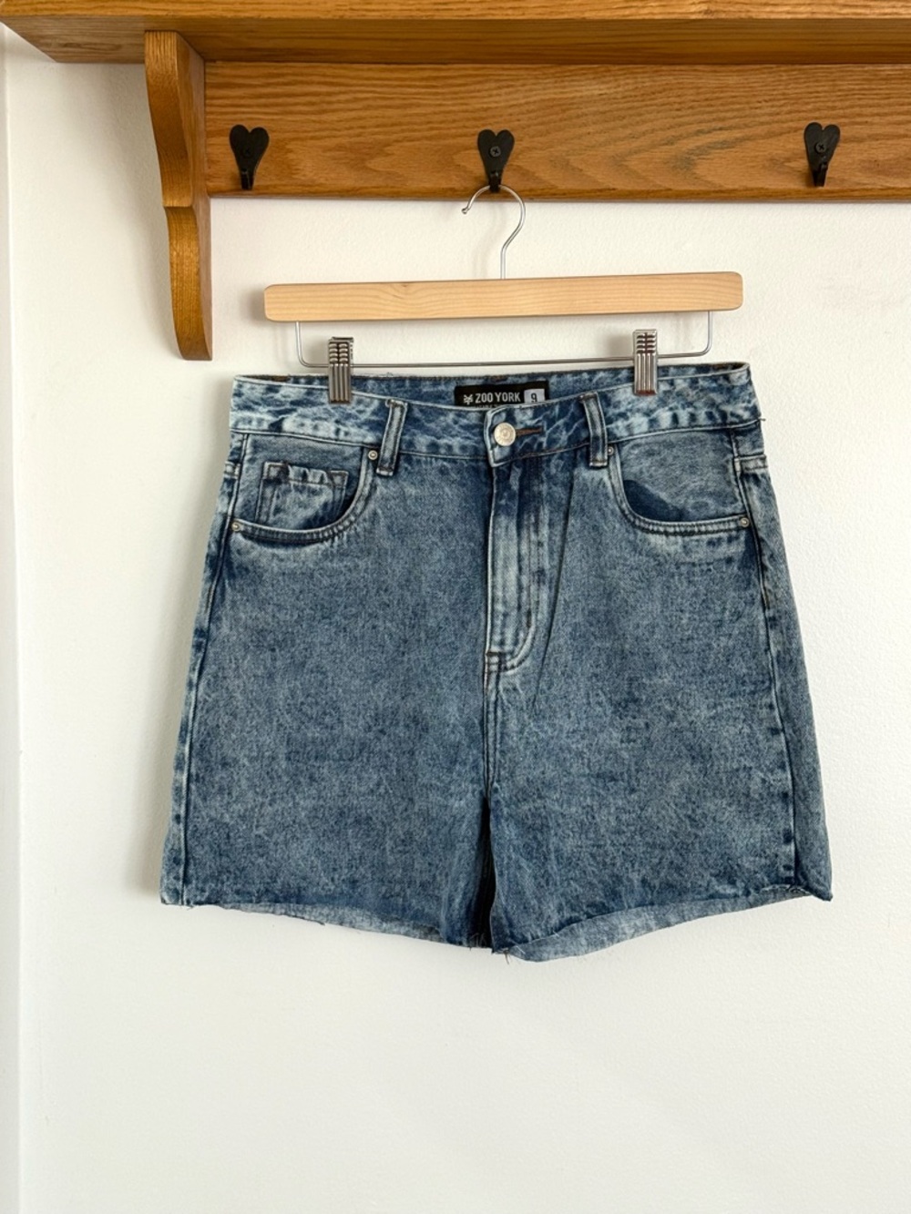 Zoo York Acid Wash Denim Shorts - Blue